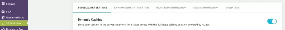 How to speed up WordPress with SiteGround's Dynamic caching within the SG Optimizer plugin