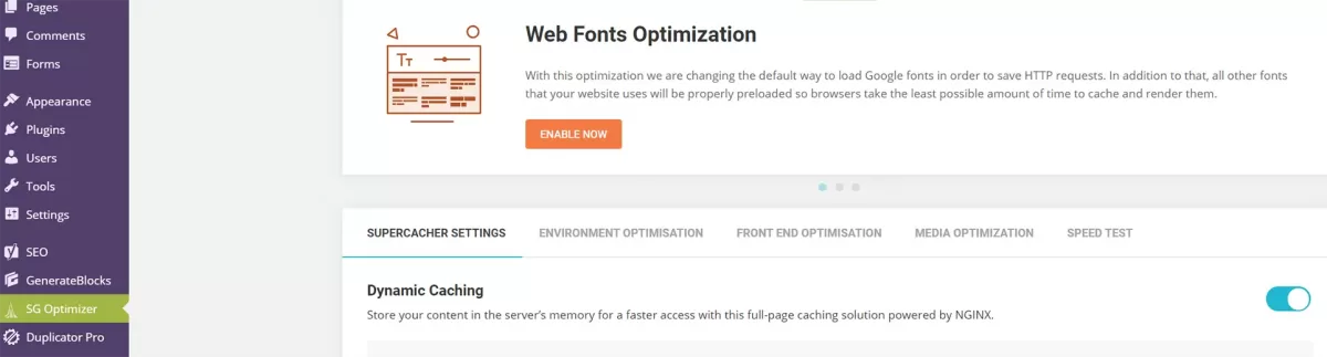 How to speed up WordPress on SiteGround by optimising web fonts within the SG Optimizer plugin